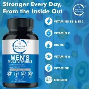 Men’s Multivitamin Supplement FDA and SGS Certified – Daily Vitamins for Energy, Immune & Overall Wellness Support – Vegan, Gluten Free – 60 Capsules (30 Day Supply)