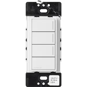 Lutron RadioRA 3 Sunnata RF Hybrid 3-Button Keypad, Raise/Lower, 120-277V, White, RRST-HN3RL-WH