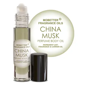 MOBETTER FRAGRANCE OILS China Musk Perfume Body Oil 0.33 Oz Roll On Glass Bottle