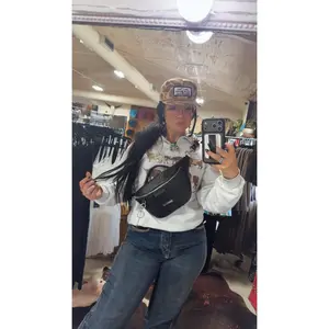 Black Croc by Harley Rhodes Bum Bag Crossbody