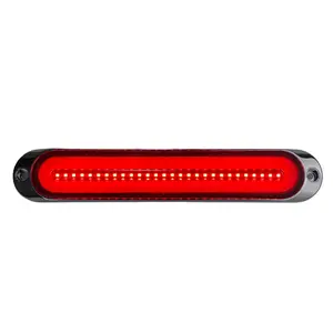 Red Brake LED light with Strobe and Chrome Bezel