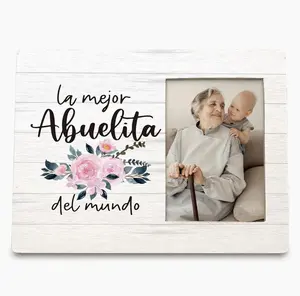 Abuela Gifts,Grandma Gifts in Spanish,Grandma Birthday Remembrance Gift,La Mejor Abuelita Del Mundo 8x10 Picture Frames,Home Office Wall or Tabletop Decor