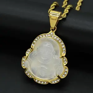 White Buddha Pendant