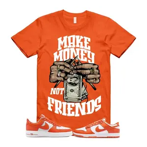 Unisex T-shirt - Dunk Cosmic Clay White Orange Low Air Force 1 '07 T Shirt Match MM. 100% Cotton. Casual Wear. Streetwear Style. Rap/hip-hop artist. T-shirt To Match Sneaker.