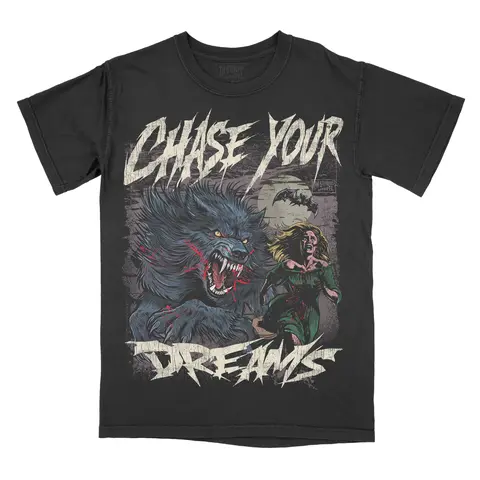 Chase Your Dreams Comfort Colors Werewolf Unisex T-shirt Gothic Alternative Fashion Fit Graphic