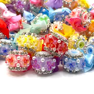 5pcs A Rainbow Rooted in Soil 2.0 Fancy Beads - Jewelry Making Craft DIY Supplies with Flowers for Beaded Bracelets