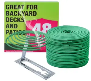 Citronella Incense Coil - Each Coil Could Last for 5-7 Hours- Suitable for Outdoor Camping, Patio, Hiking,etc (2 Pack Contains 48 coils & 2 Coils Stands)