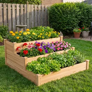 【Mother's Day Gift】 Yaheetech 3 Tier Wooden Raised Garden Bed, Horticulture Outdoor Elevated Flower Box, Vegetables Growing Planter for Backyard/Patio/Gardener 【Mother's Day Gift】 Yaheetech 3 Tier Wooden Raised Garden Bed, Horticulture Outdoor Elevated Flower Box, Vegetables Growing Planter for Backyard/Patio/Gardener