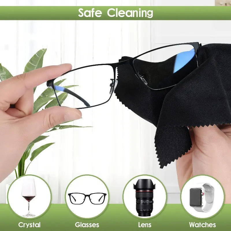 7in Microfiber Cleaning Cloths, Multicolor Glasses Cleaning Cloth For Eyeglasses, Camera Lens, Cell Phones, Laptops, LCD TV Screens And More, 7" X 6"