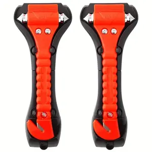 2-in-1 Emergency Car Safety Hammer, Durable Steel Automotive Car Emergency Escape Tool with Window Breaker & Seat Belt Cutter, Universal Car Accessories