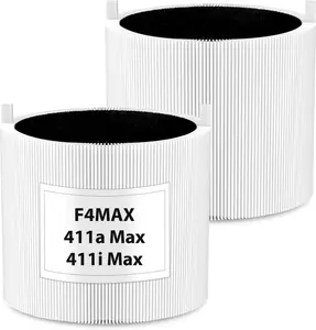 Blueair 2-Pack Pure 411i/411a Max Replacement Filter - True HEPA, Activated Carbon, Compatible With Blue Pure 411i/411a Max Air Cleaner