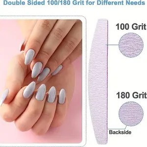 Portable Dual-Sided Nail File Set, Multi-Functional Polish & Buffing, Suitable for Natural Nails, Manicure, Pedicure, Home & Salon Use, Compact