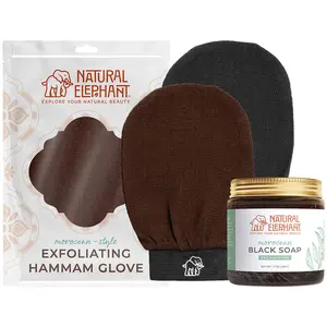Moroccan Double Exfoliating Glove and Soap Kit