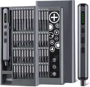 Mini Electric  Set, 69 in 1 Small Electric Precision  Set - 64 S2  Bits, 5 Torque Settings, 4 LED Lights, Mini Electric  Repair Kit for Computer Campera Phone