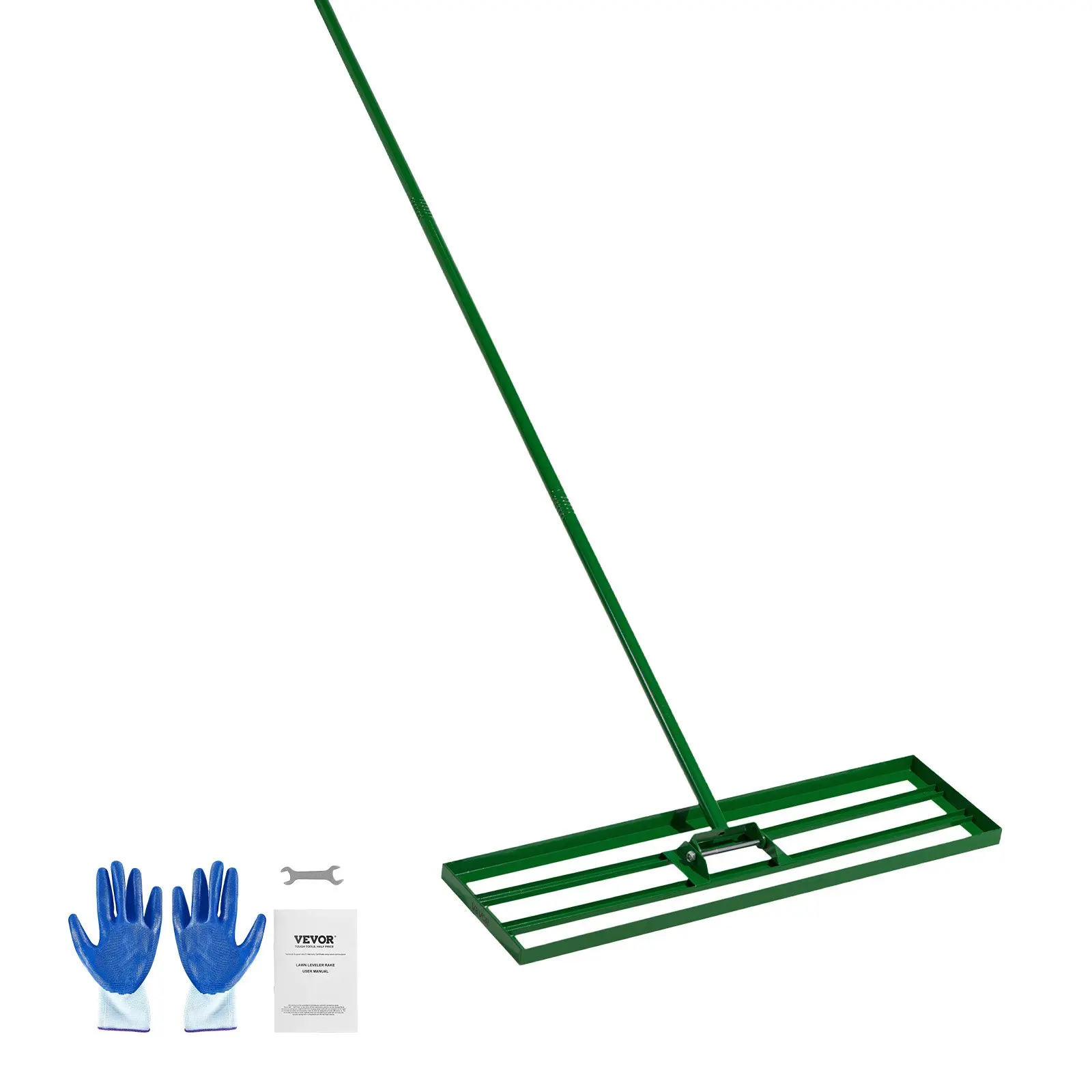 【DealsForYouDays】VEVOR Lawn Leveling Rake, 36"x10" Level Lawn Tool, Heavy-duty Lawn Leveler with 78" Steel Extended Handle, Yard Leveling Rake Suit for Garden, Golf Lawn, Farm Aluminum Landscape Rake Durable Gardening Tools