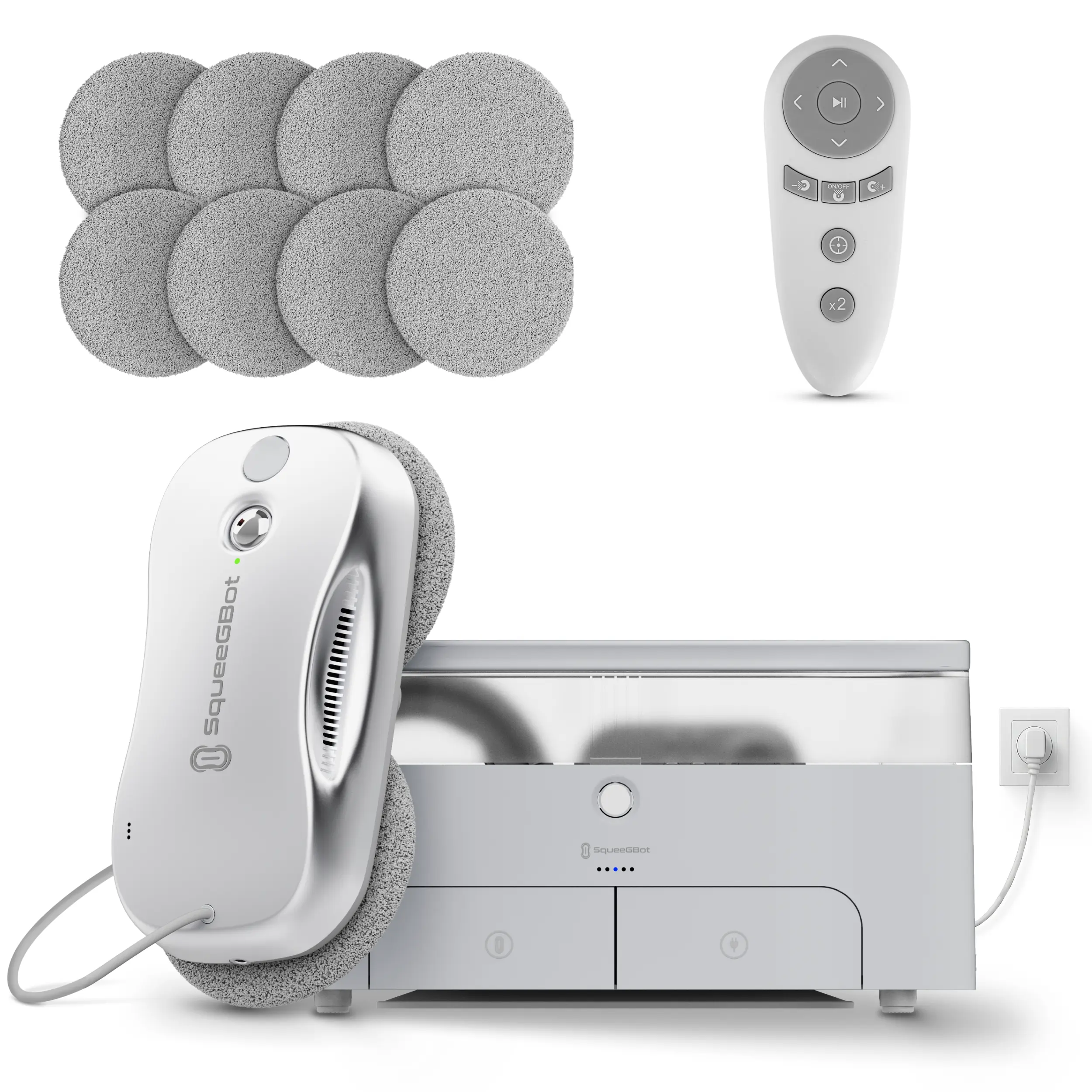 Window Cleaning Robot with AI Navigation – Automatic Glass Cleaner for Windows, Mirrors & Tiles (5300Pa Suction)