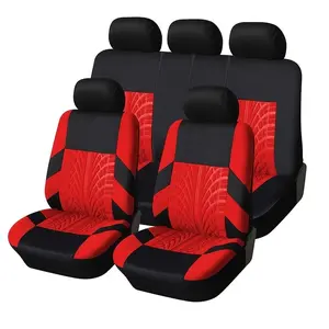 Car Seat Covers Set of 5, Durable Tire Pattern Design, Thick Sponge, All-Season, Elastic, Non-Slip, Fits Whole Car Seats