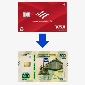200 Lempiras Honduras Credit Debit Card Skin Decal Sticker