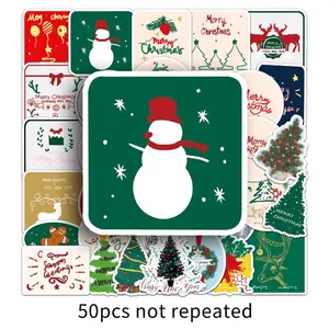 Random Christmas Waterproof Sticker Pack – Cute Aesthetic Decals for Laptop Helmet Water Bottle Perfect Gift for You Ideal for Scrapbooking and Scrapbook Photo Album