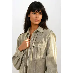 Fog Button Up Corduroy Shacket