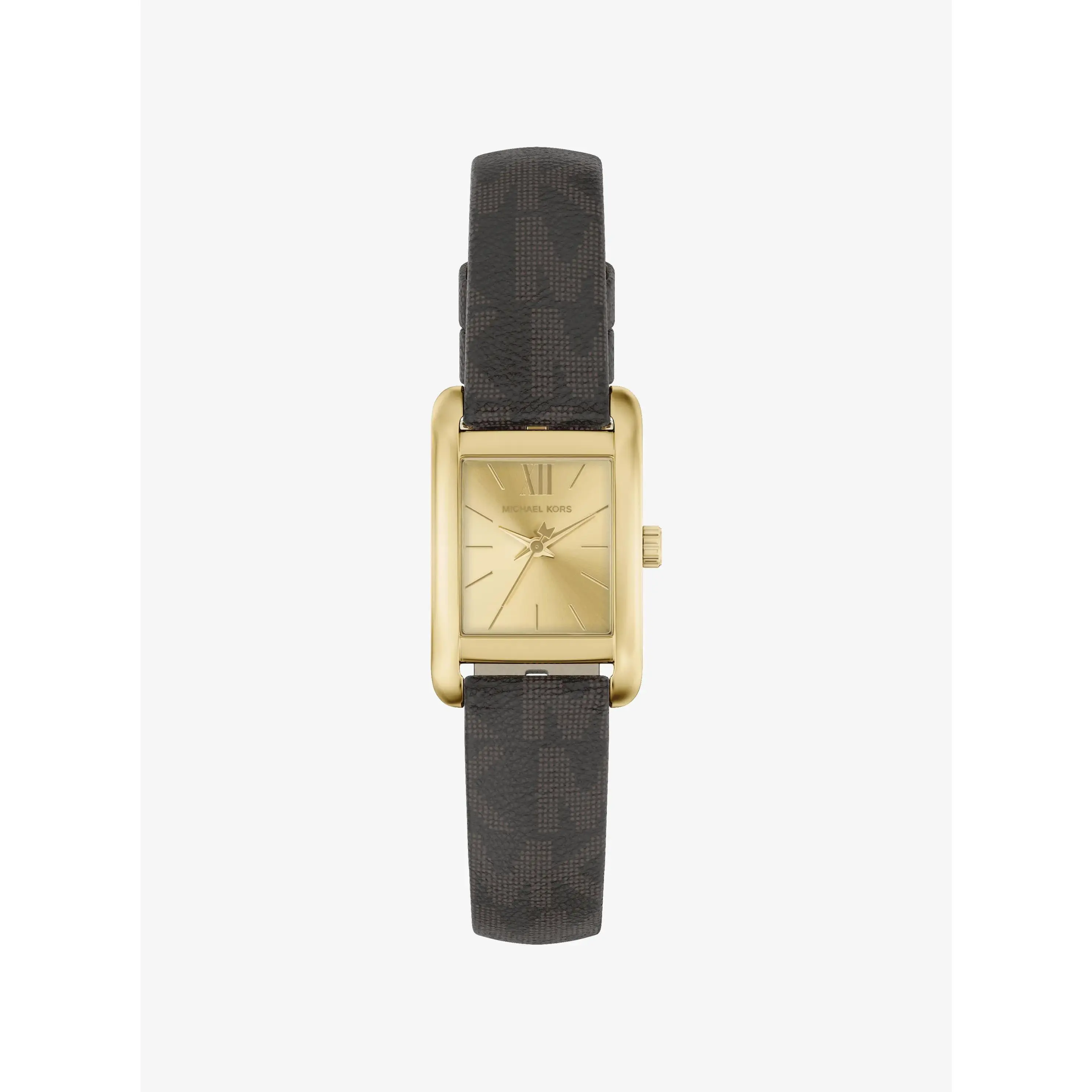 Mini Monroe Gold-Tone and Logo Strap Watch