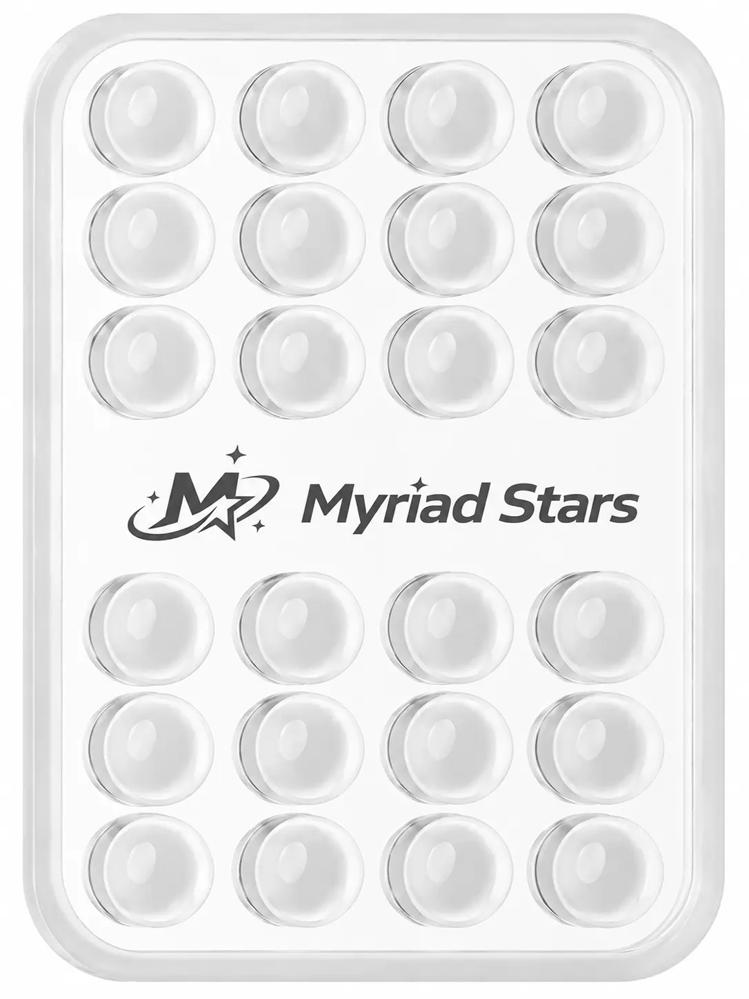 Myriad Stars Mirror Suction-Cup Phone Mount - TikTok-Exclusive Silicone Adhesive Limited Edition, Built-In Mirror, White Swirl Design, Hands-Free for Creators' All Smartphones Video Shooting, Selfies