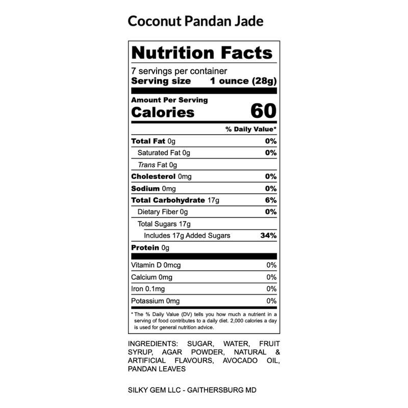 Silky Gem Crystal Candy - Coconut Pandan Jade - Handcrafted Crystal Candies - Perfect for Gifting & Sharing