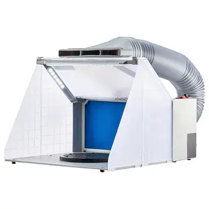 Airbrush Spray Booth Portable For Hobbyists And Model Makers, Dust-Free Tabletop Paint Booth With Easy Setup And Safe Fume Extraction, Lightweight Durable Plastic Construction, Ideal For Scale Models And Miniatures