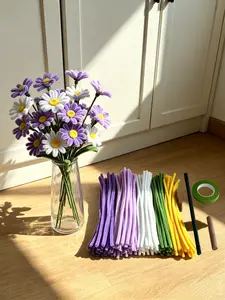 15pcs Daisy DIY Bouquet Kit | 10 finished bouquets | All Materials Included & Beginner Friendly