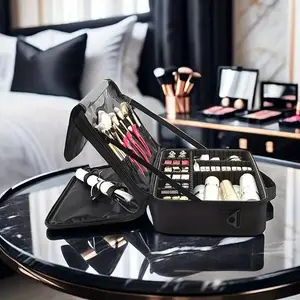 Professional Makeup Bag for Travel – Spacious Cosmetic Case with Custom Compartments