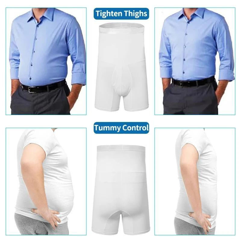 Men High Waist Shaperwear High elasticity Control Belly Panties Compression Underwear Abdomen Belly Shaper Shorts Plus Size