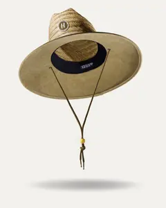 UPF50+ Lifeguard Straw Hat in Solid Olive