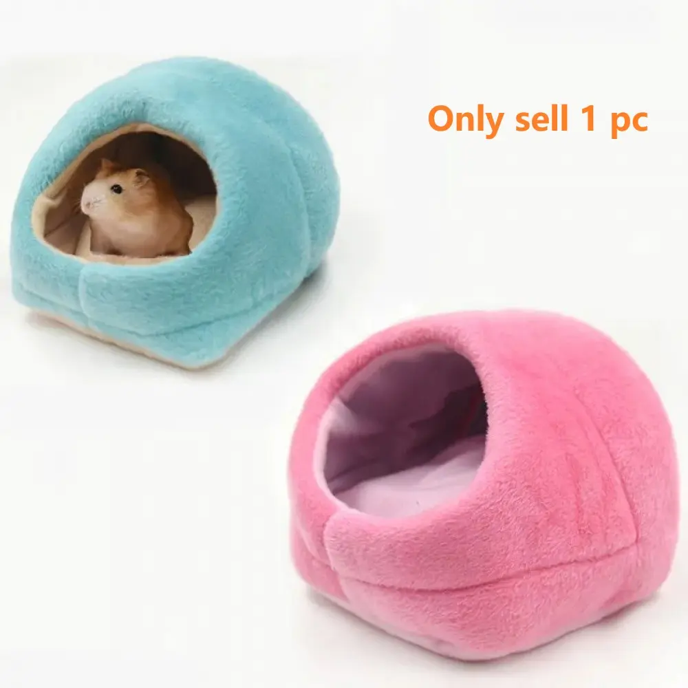 Cat Cute Rabbit Design Hamster House, Warm Plush Hamster Bed, Hamster Hide, Small Animal Sleeping Bed for Winter, Hamster Cage Habitat