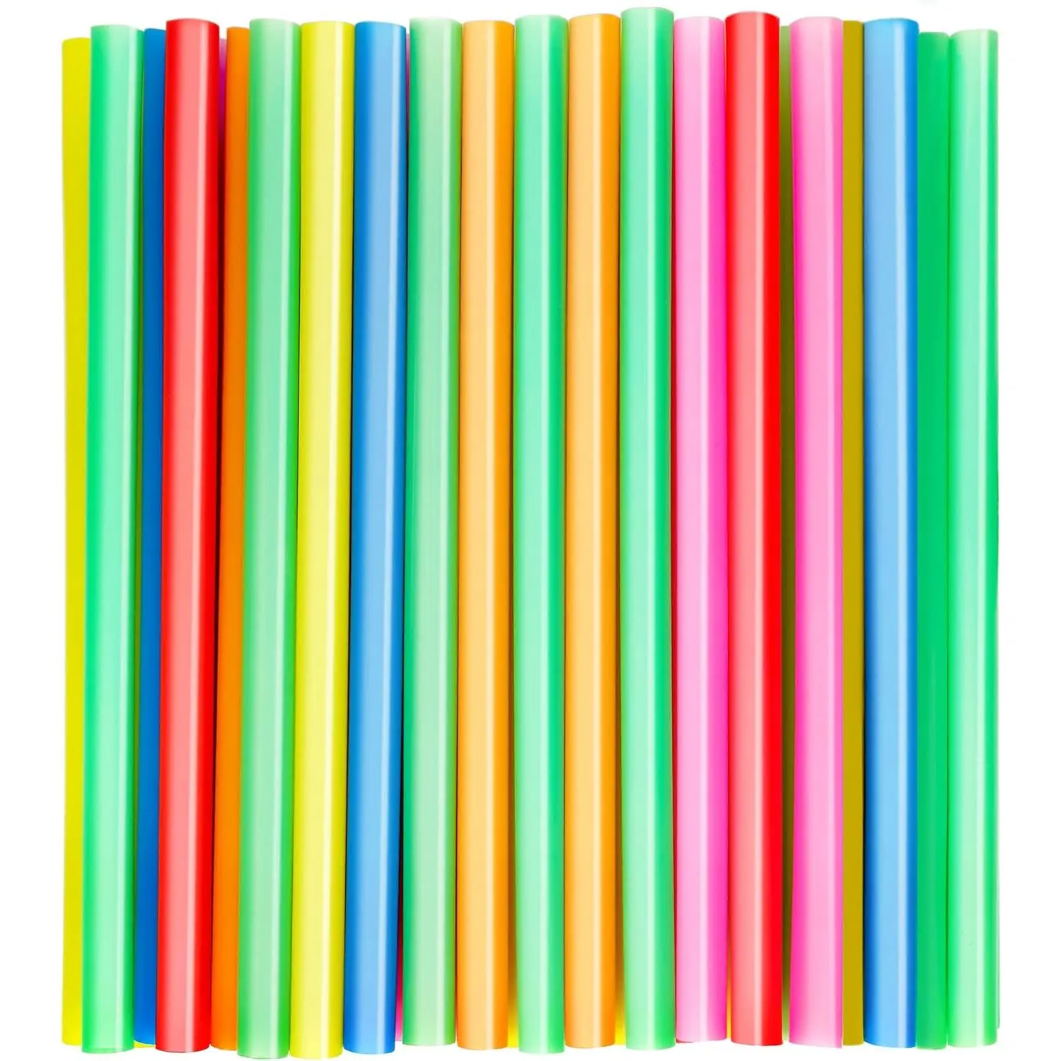 50 count  Smoothie Straws,Disposable Plastic Colorful Boba Straws.