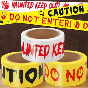 Halloween Warning Tape, Ghosts Keep Out Bloody Roll, 2 Inch X 82 Feet Outdoor Decor, Indoor & Outdoor Party Supplies