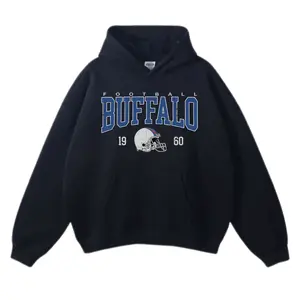 Vintage Buffalo Football Crewneck Hoodie, Buffalo Team Pullover Hoodie, Vintage Bill Hoodie, Bill Fan Apparel, Classic Buffalo Fan Pullover, Buffalo Football Merch, Buffalo Football Long sleeve Hoodie w