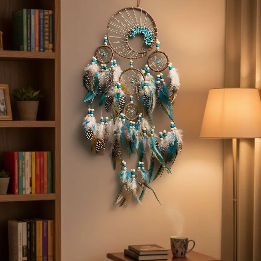 Dreamcatchers Bohemians Dream Catcher Wall Decors for Bedroom Dorm Room Feathered Hanging Ornament Festival Gift Dream Catcher Wall