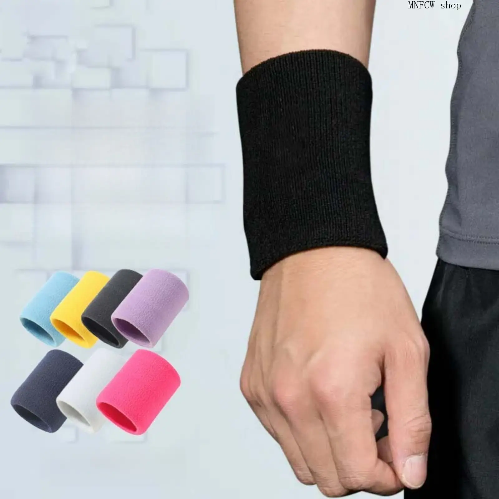 Anti-Sweat Sweat-Absorbing Colorful Cotton Terry Sports Wristbands - Wrist Support for Fitness, Basketball, Running, Anti-Sweat Sports Wristbands, Sweat-Absorbing Sports Wristbands