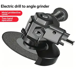 Drill Adapter Set, Drill Angle Grinder Connector Kit, Compatible with Cutting Discs, Polishing Wheels, Wire Brushes, Specialized Corner Adapters