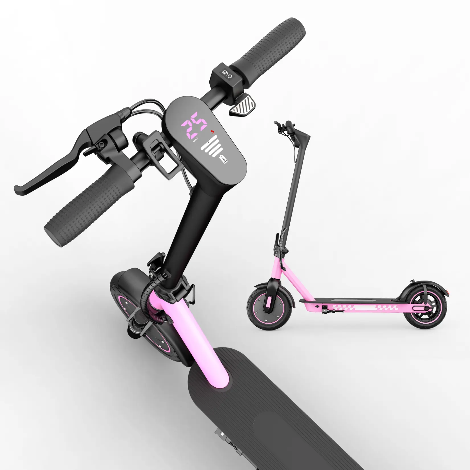 Foldable Electric Scooter for Outdoor Fun, Cute Pink Design, App-Controlled, 350W Motor, 19 MPH Max Speed, 10-Inch Tires, Folding Scooter, App Controlled Scooter
