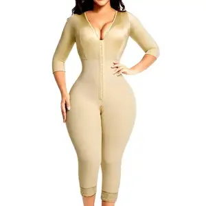 Long Shapewear Full Body Shaper Colombian Girdle High Compression Bodysuit Postoperative Postpartum Lipo Arm Slimmer Strap