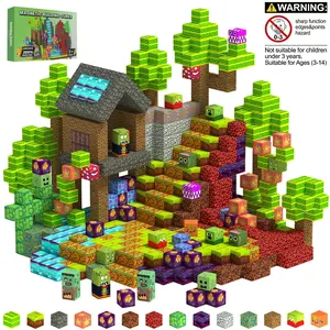 Plant Zombie Forest Magnetic Cubes Blocks Toy, Stem Educational Gift for Kids, Cognitive Development, Perfect Birthday Present for Ages 6-14