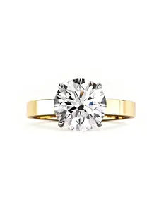 "Circular Cut Artificial Zircon Ring, Extremely Simple yet Luxurious Design, Perfect for Daily Wear, Weddings, Parties, Holidays, Anniversaries, and a Valentine's Day Gift."