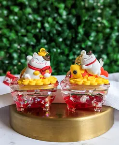 Lucky Cat Liquid Keychain, Cute Coin Key Chain Ring Accessory, Kawaii Fish Bag Charm, Lunar New Year Shaker, Ingot Fidget Anxiety Toy, Money cute keychain