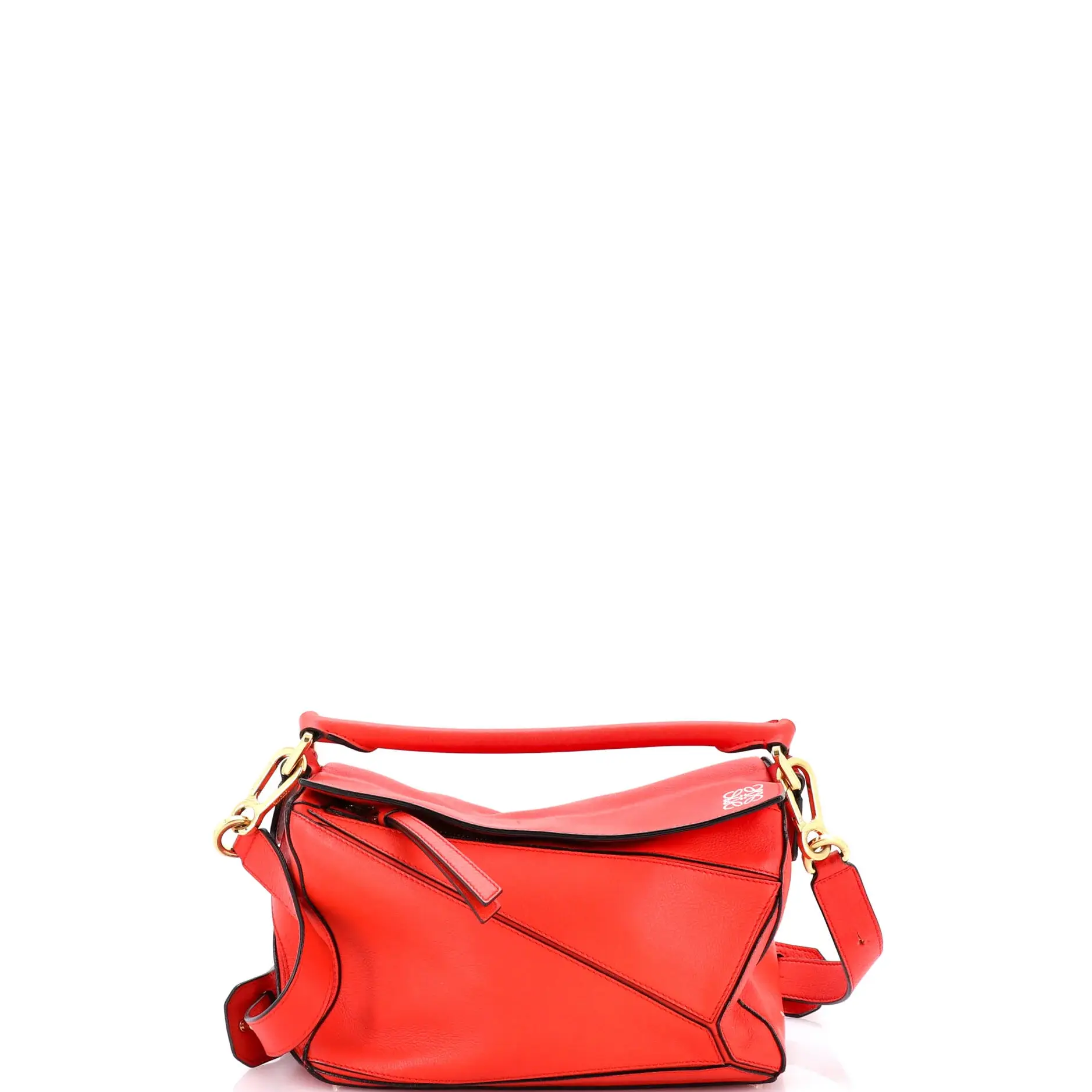 Pre-owned Loewe Leather Top Handle Bags Puzzle Bag Small by Rebag