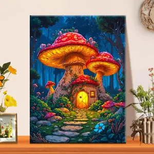 Dreamy Mushroom DIY Digital Oil Painting Acrylic Painting Handmade Filling Coloring Healing Acrylic Painting fidget toys teen girl gifts Art Canvas