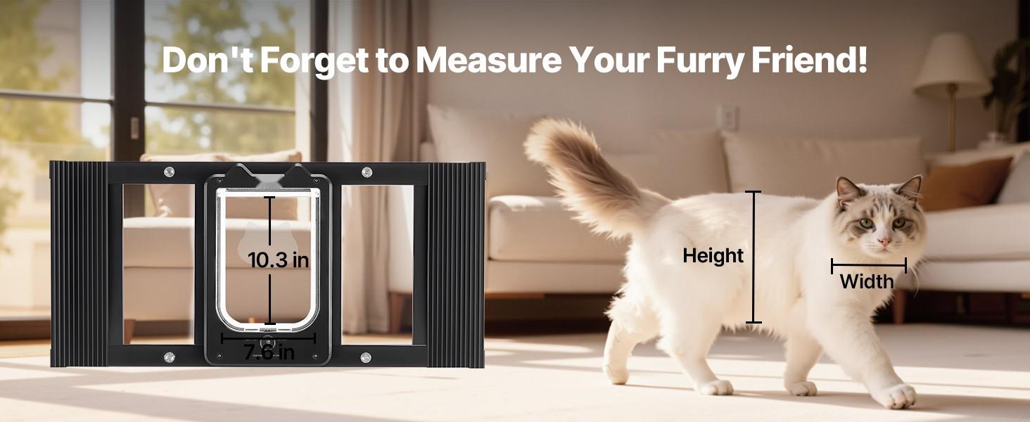 Cat Door For Window, Adjustable To Fit Window Width From 27 To 32 Inches, Four Secure Lock Modes, Aluminum Frame And High-Transparency Glass Panel, Magnetic Closure, Weatherproof Quick-Fit Pet Door For Cats, Black Cat Door For Window, Adjustable To Fit Window Width From 27 To 32 Inches, Four Secure Lock Modes, Aluminum Frame And High-Transparency Glass Panel, Magnetic Closure, Weatherproof Quick-Fit Pet Door For Cats, Black