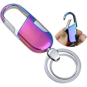 Quick Release Car KeyChain Clip Fastener Easy Remove Snap On Sleek Metal Texture Fashion Utility Gift car keychain