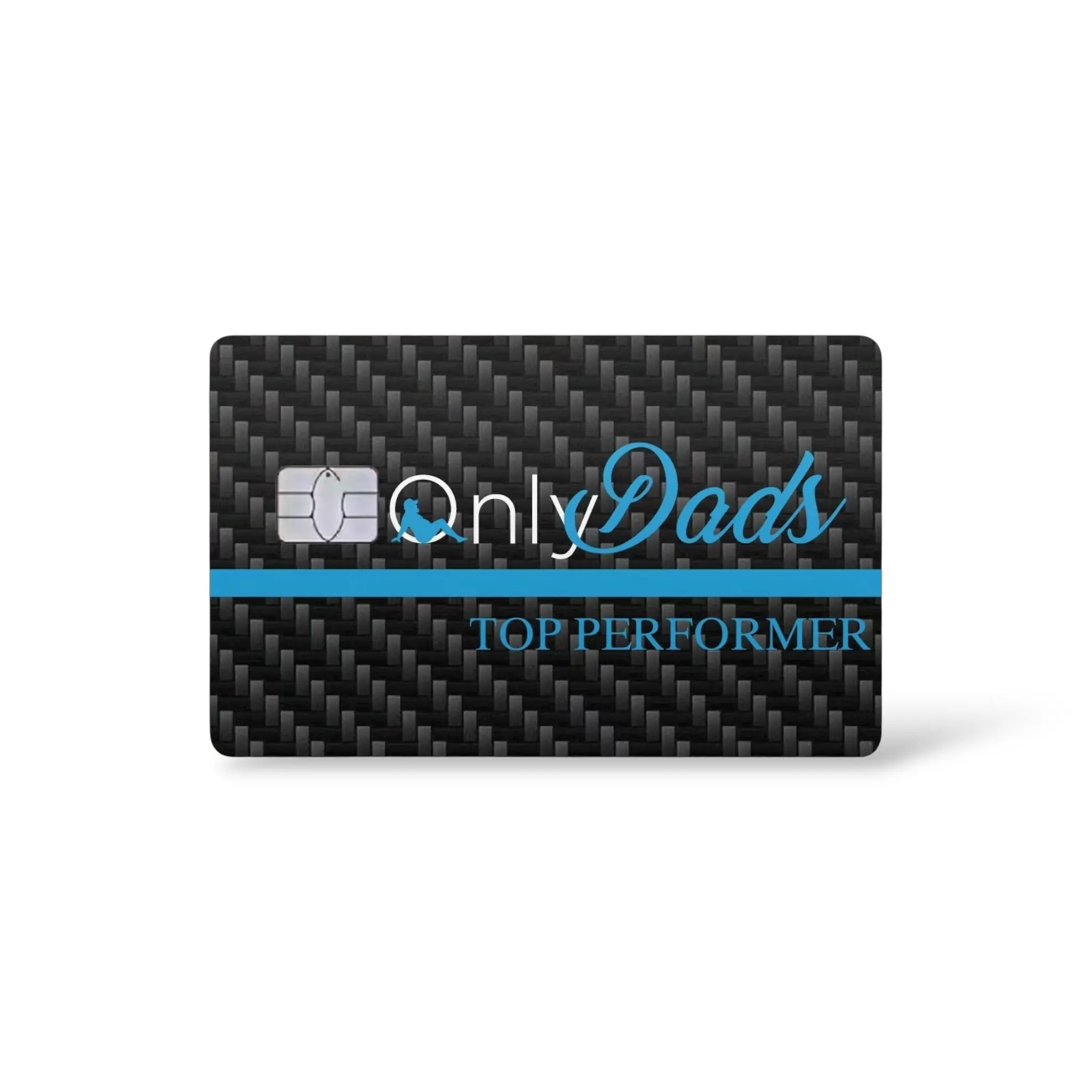 OnlyDads Top Performer Credit Card Sticker Matte Waterproof Vinyl Debit Skin Decal Cover Easy To Apply Blue