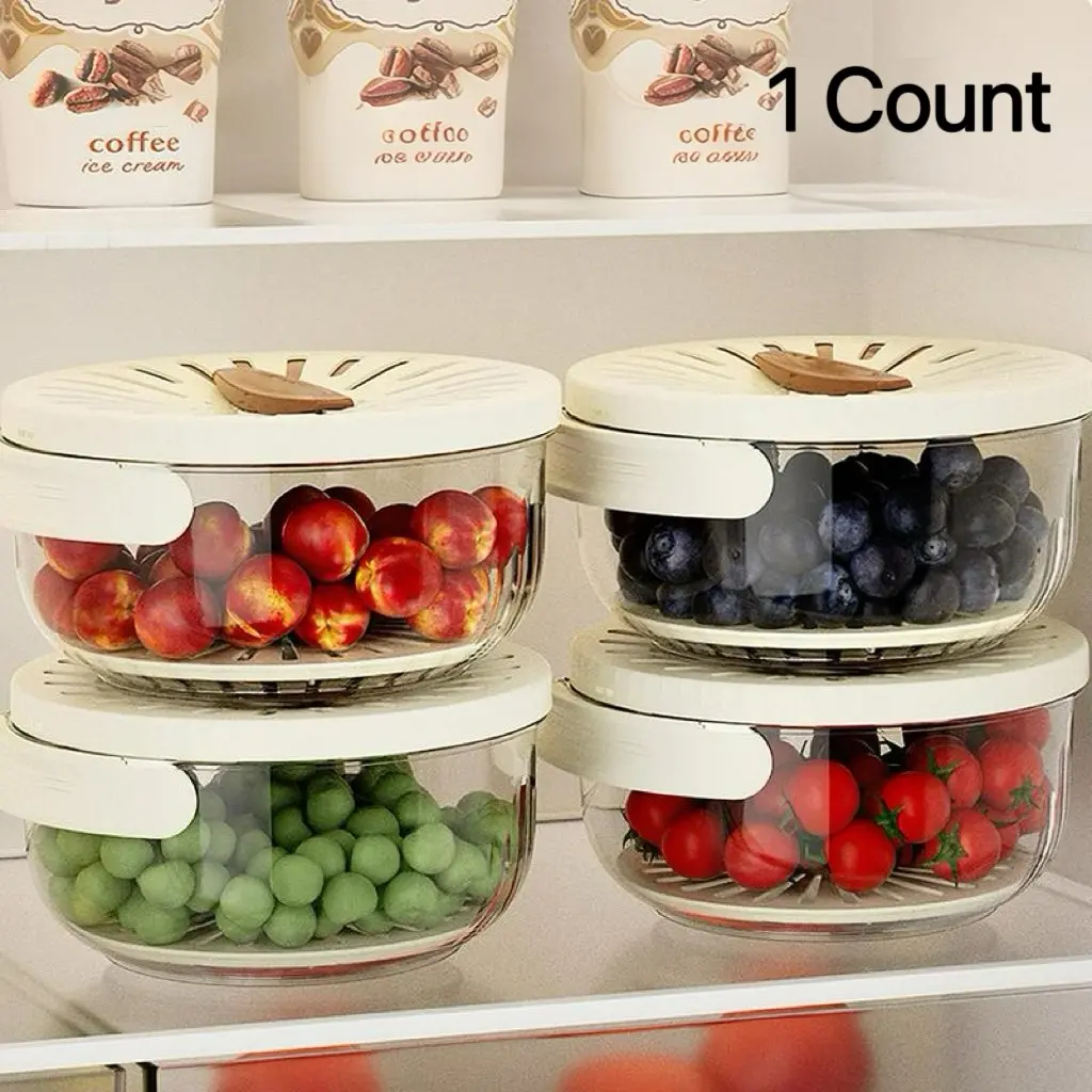 Fruit & Vegetable Washing Basket, Colander, 1 Count Foldable Fruit & Vegetable Washing Drain Basket with Lid, Kitchen Utensils & Gadgets, Kitchenware